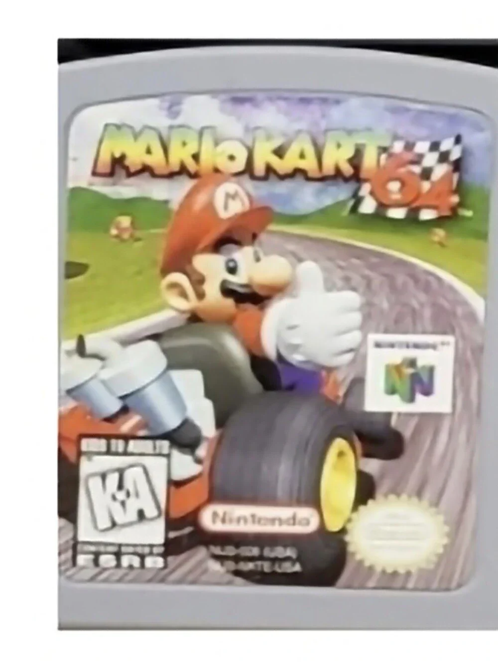 Nintendo Mario Kart 64 Cartridge - Gray, Red, Yellow